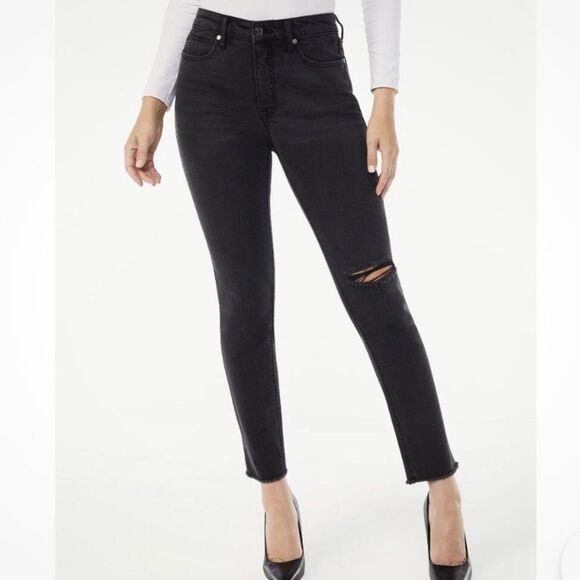 Sofia Vergara Adora Super Hi Rise Distressed Curvy Girlfriend Jeans, 10S, NWT - Picture 1 of 16